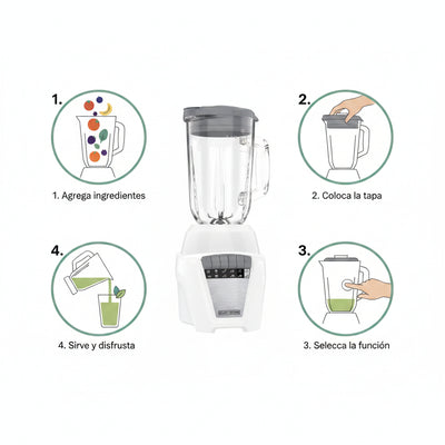 Licuadora Black & Decker BL0876-3WDLA 8 Velocidades + Pulso