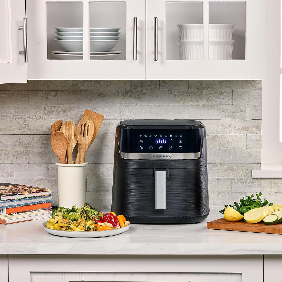 BLACK+DECKER Freidora de aire Purifry de 8 cuartos de galón