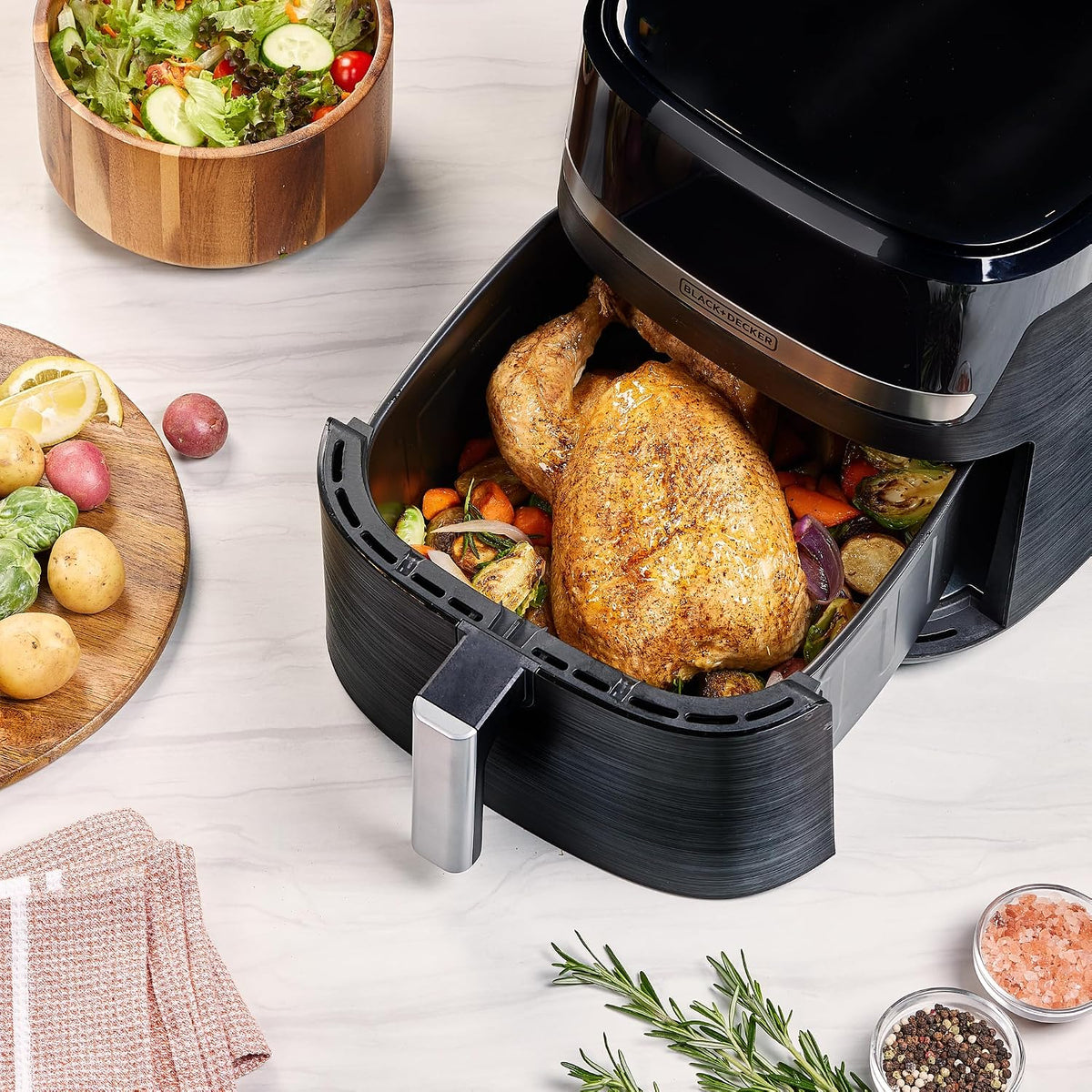 BLACK+DECKER Freidora de aire Purifry de 8 cuartos de galón