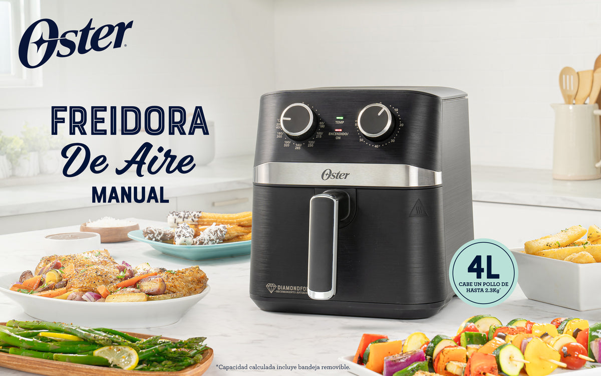 Freidora de Aire Manual DiamondForce 4L 1300W Oster