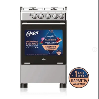 Cocina De Gas Oster 4 Quemadores 20 Pulgadas