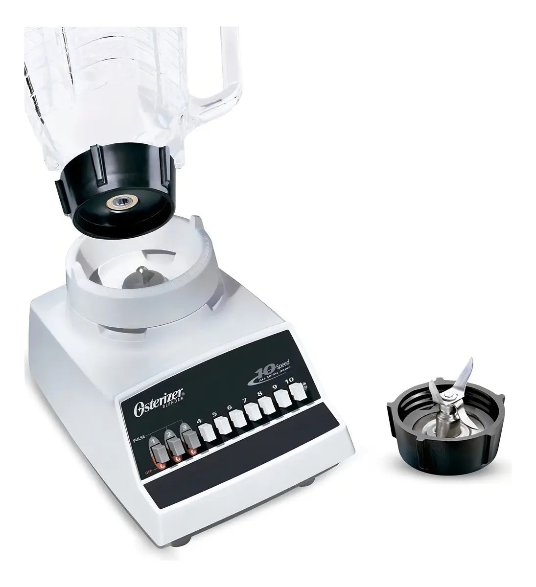 Licuadora Oster Osterizer 4172 1.25 L blanca con jarra de vidrio