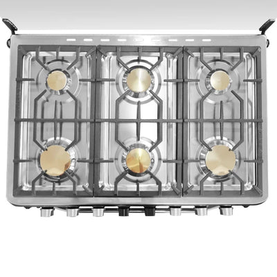 Estufa /Cocina a gas Marca Premier de 30 pulgadas con 6 hornillas