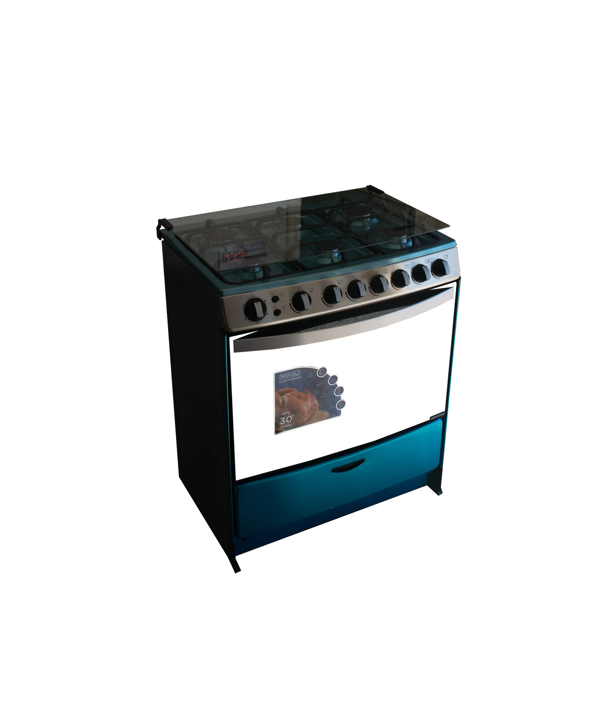 Estufa/Cocina de gas Royal de 30 pulgadas con 6 hornillas