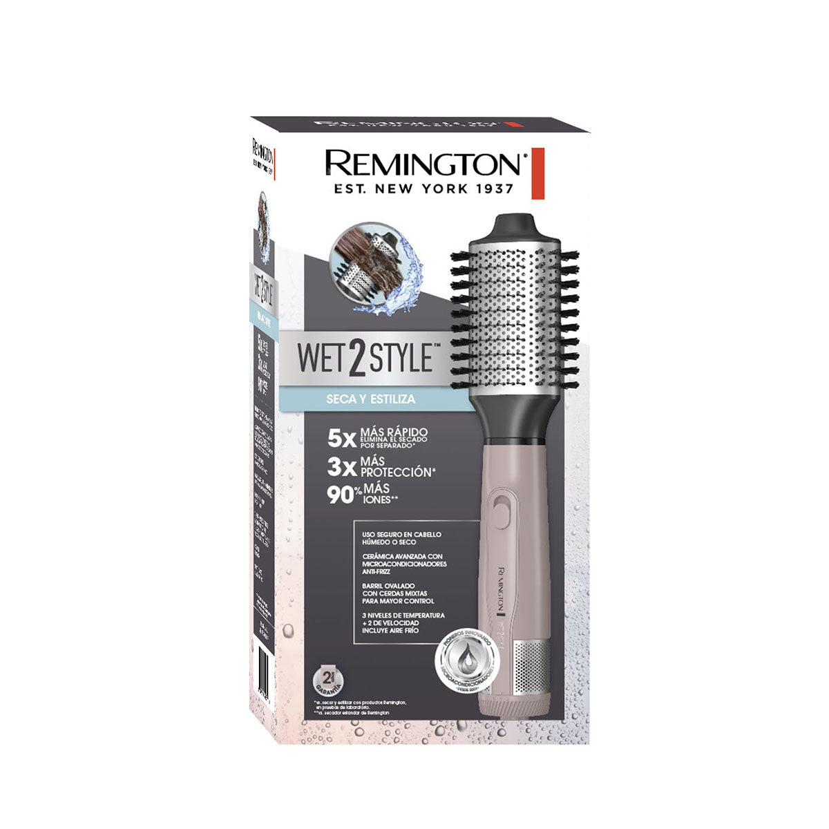 Cepillo de aire Remington Wet2Style para Cabello.