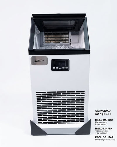 Fabricador De Hielo GPLUS Pantalla LED 50 KG
