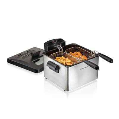 Freidora de Aceite Gran Capacidad 12 Tazas  Hamilton Beach