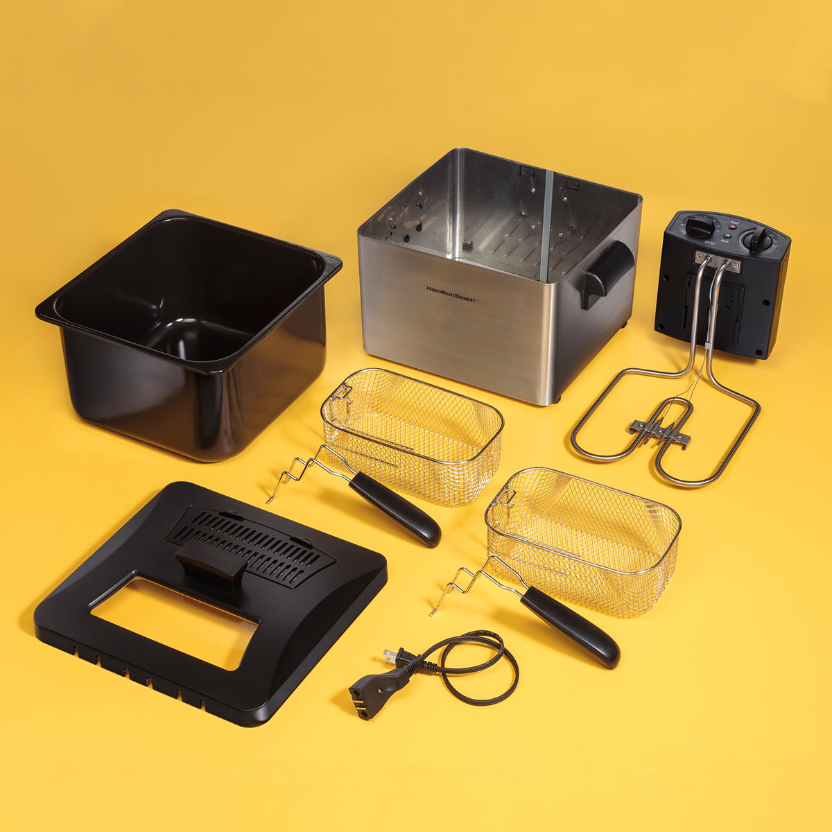Freidora de Aceite Gran Capacidad 12 Tazas  Hamilton Beach