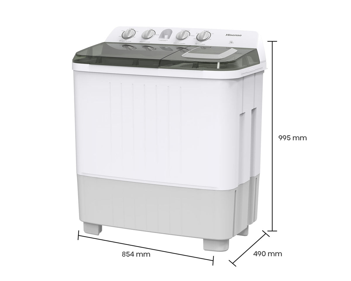 Lavadora Hisense carga superior semiautomática 15 kg