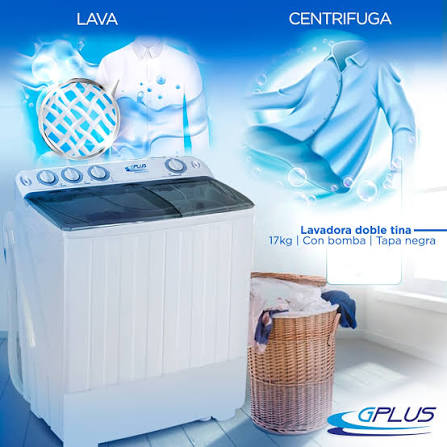 Lavadora G-PLUS Semi Automática 17KG