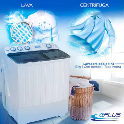 Lavadora G-PLUS Semi Automática 17KG