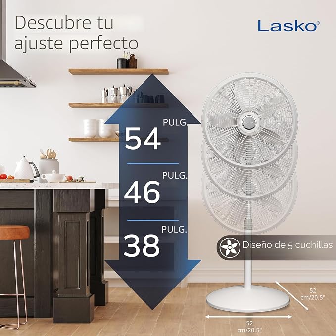 Ventilador de pedestal oscilante Lasko 18"