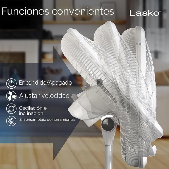 Ventilador de pedestal oscilante Lasko 18"