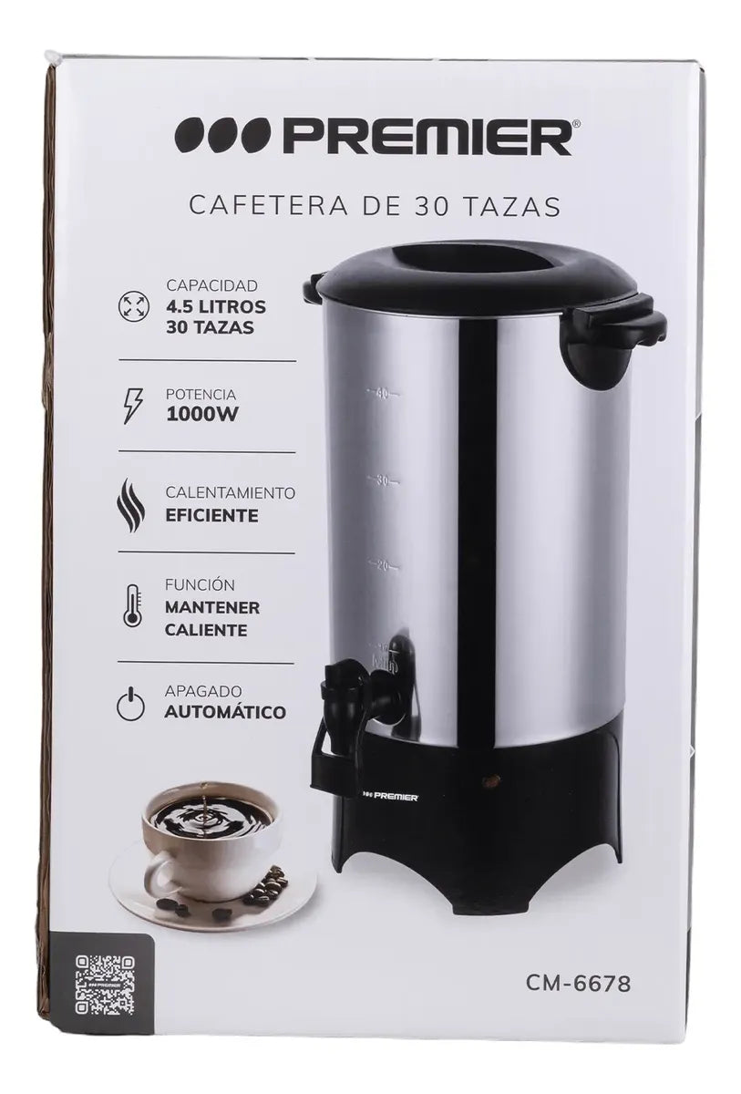Cafetera Comercial Percoladora 30 Tazas Premier